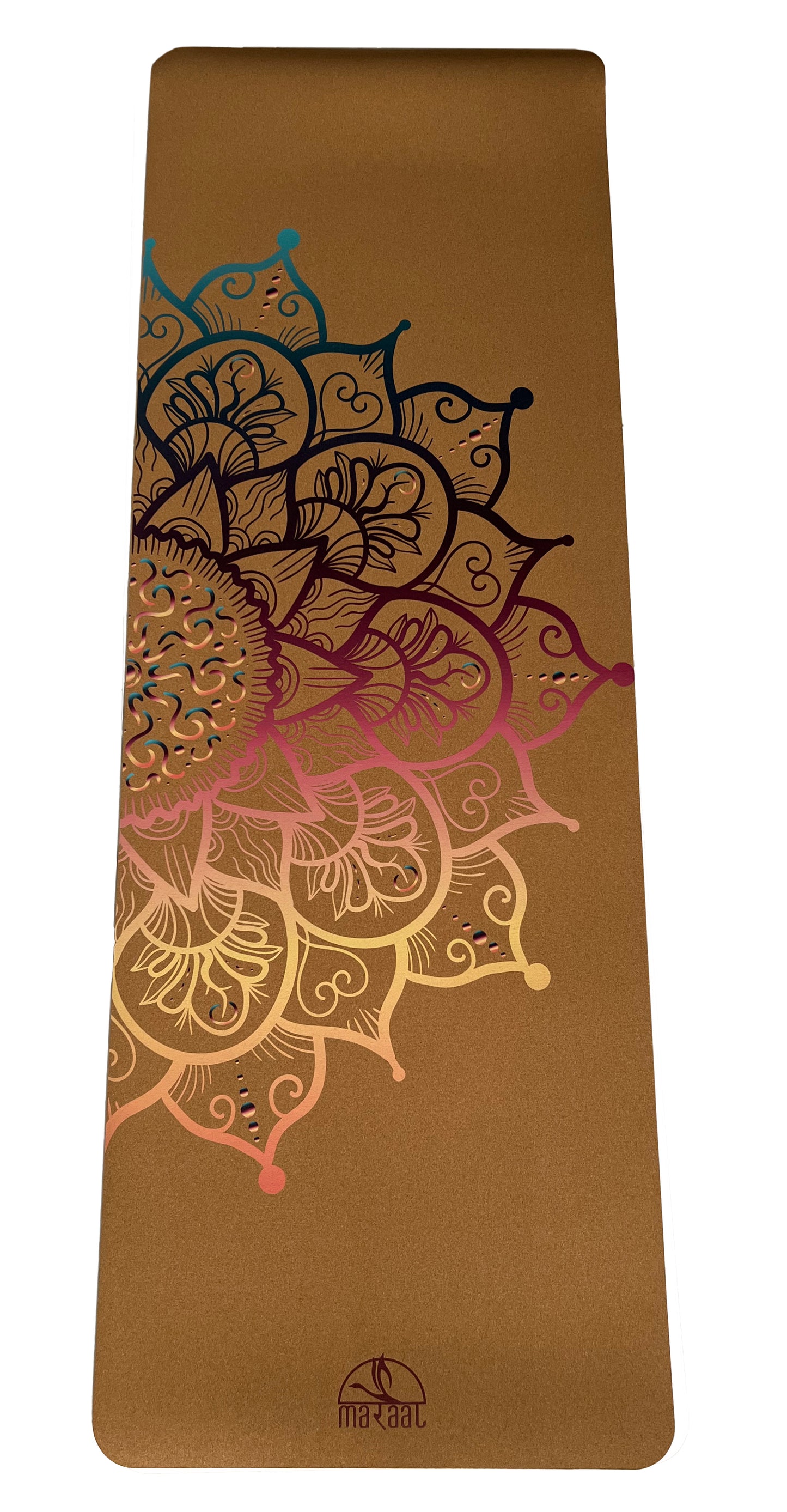 MARAAL Taru Resilience Organic Cork & Natural Rubber Yoga Mat- Mandala Colors