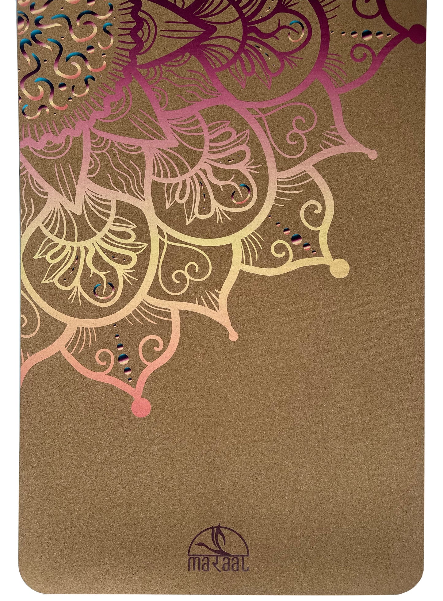 MARAAL Taru Resilience Organic Cork & Natural Rubber Yoga Mat- Mandala Colors