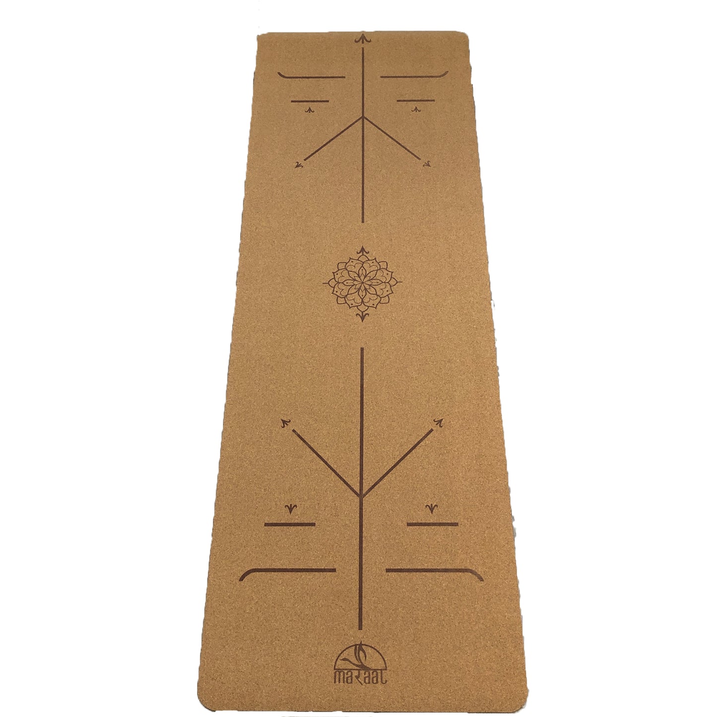 MARAAL Taru Gypsy Organic Cork & Natural Rubber Yoga Mat- Alignment