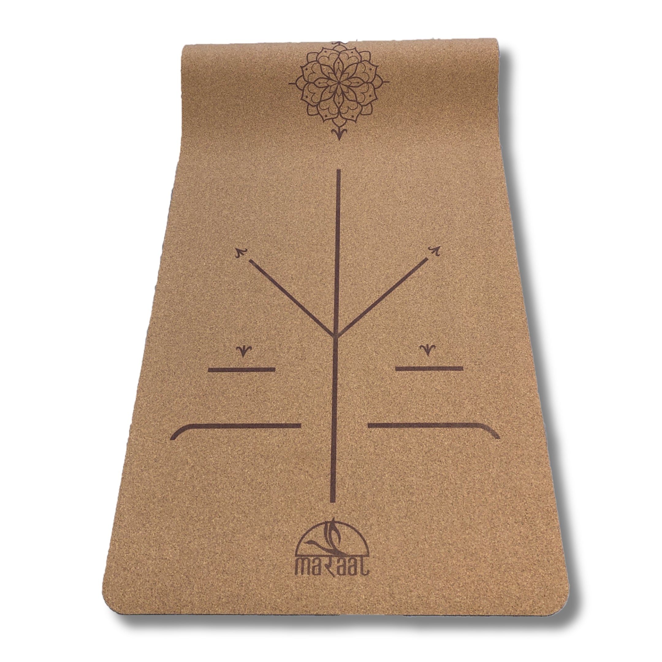 MARAAL Taru Gypsy Organic Cork & Natural Rubber Yoga Mat- Alignment