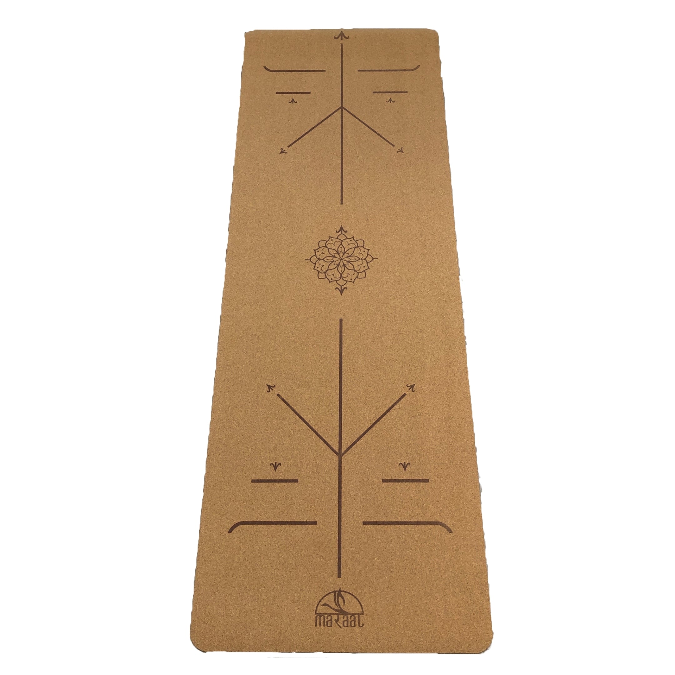 MARAAL Taru Gypsy Organic Cork & Natural Rubber Yoga Mat- Alignment