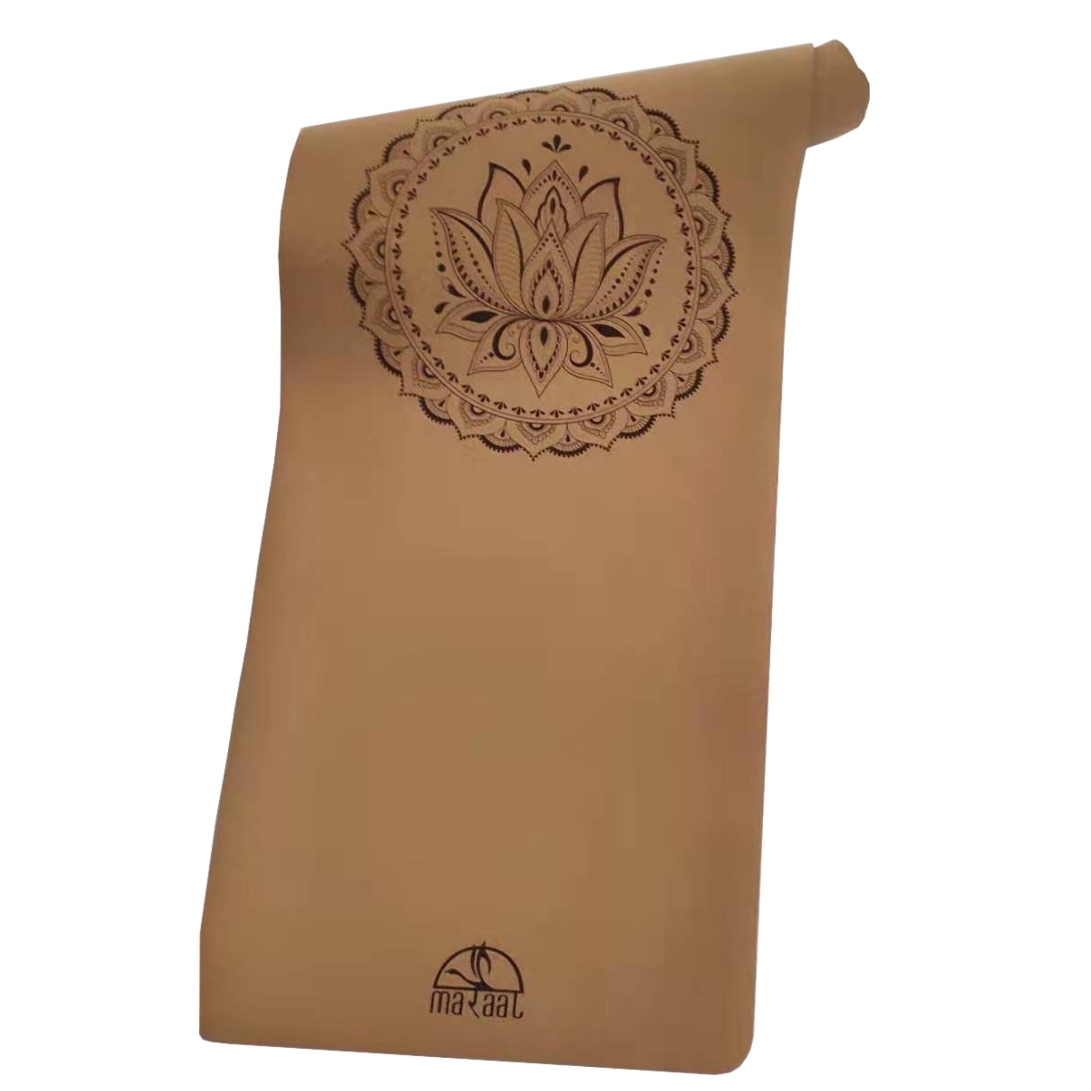 MARAAL Taru Resilience Organic Cork & Natural Rubber Yoga Mat- Lotus