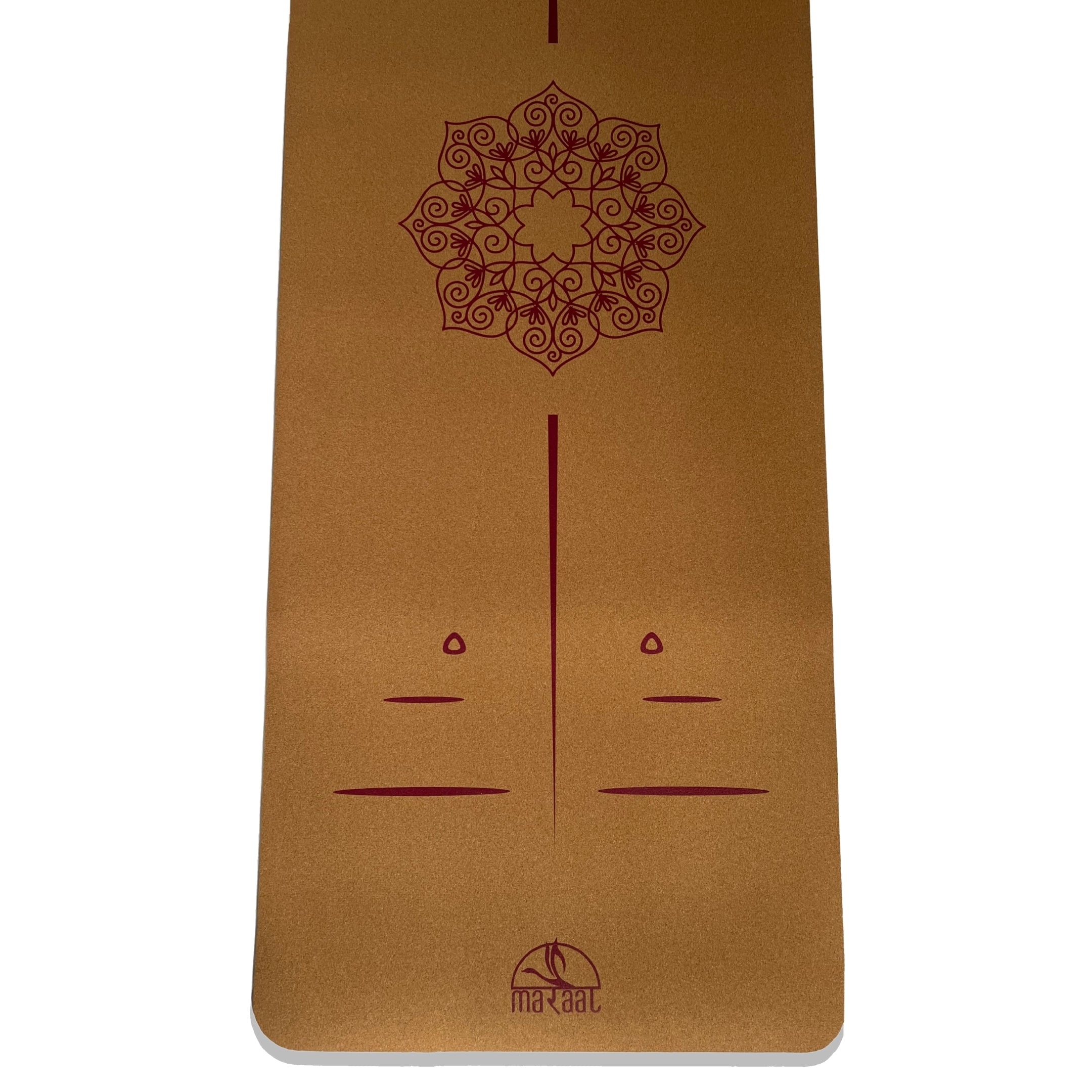 MARAAL Taru Perseverance Organic Cork & Natural Rubber Yoga Mat- Alignment