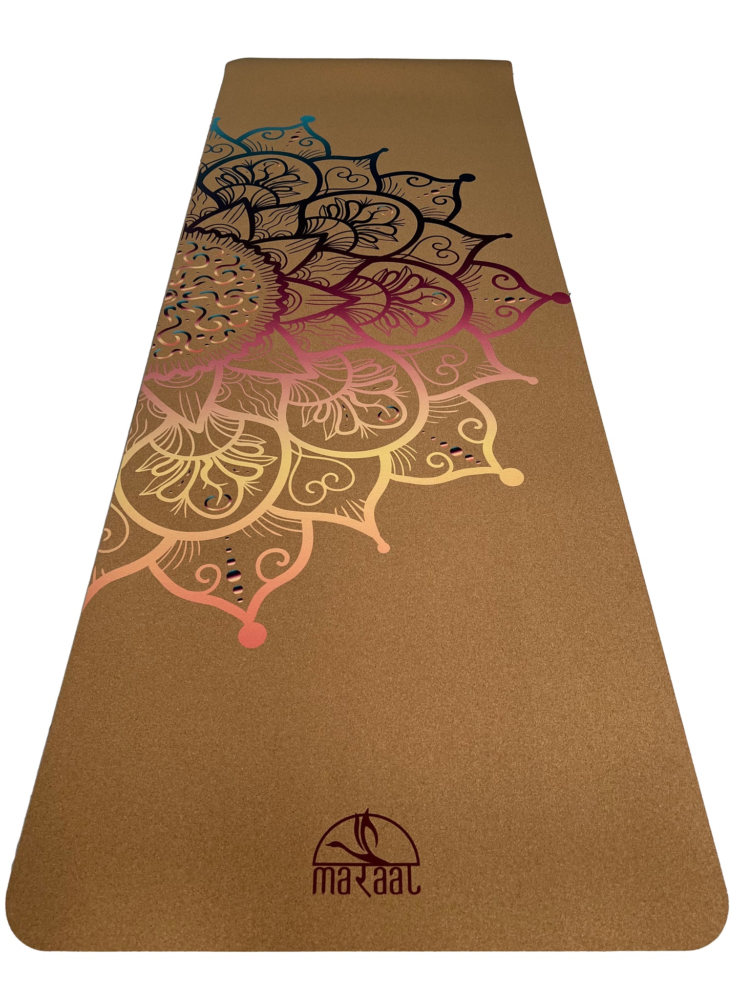 MARAAL Taru Resilience Organic Cork & Natural Rubber Yoga Mat- Mandala Colors