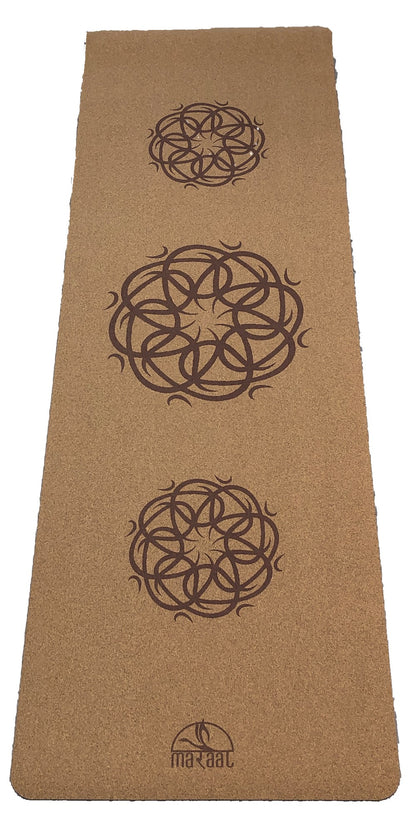 MARAAL Taru Gypsy Organic Cork & Natural Rubber Yoga Mat- Mandala