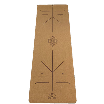MARAAL Taru Gypsy Organic Cork & Natural Rubber Yoga Mat- Alignment